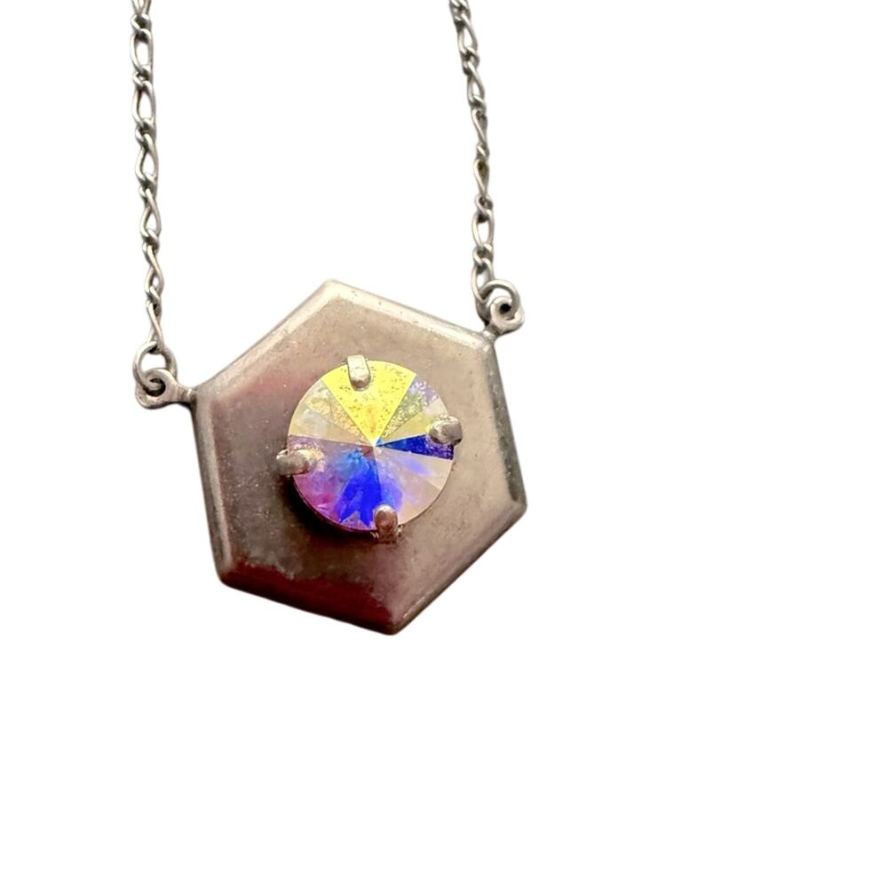 Sabika Crystal Silver Tone Necklace Summer 2014